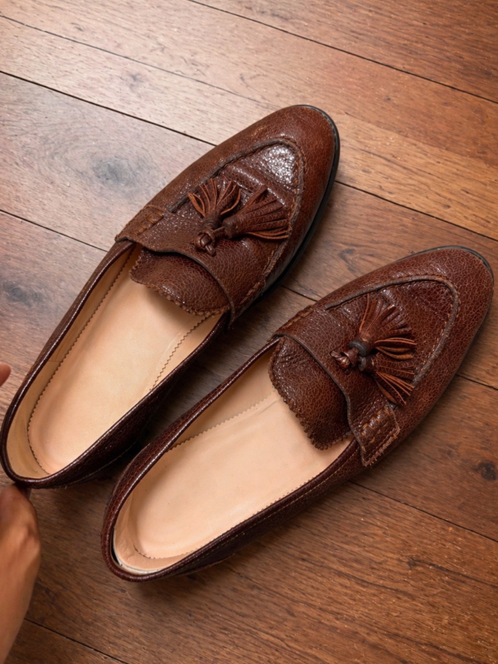 J. Crew Chestnut Leather Tassel Loafers